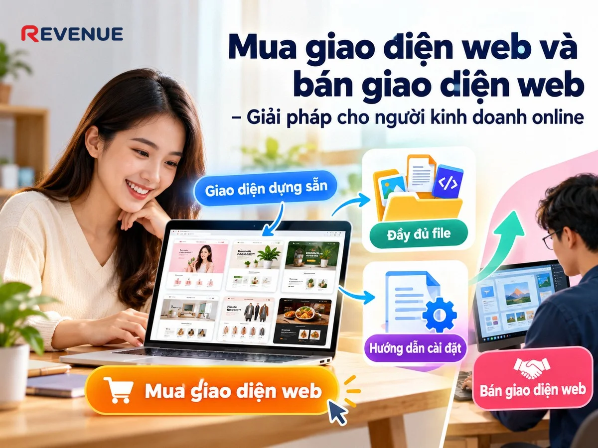 Mua giao diện web và bán giao diện web – Giải pháp cho người kinh doanh online với giao diện dựng sẵn đầy đủ file