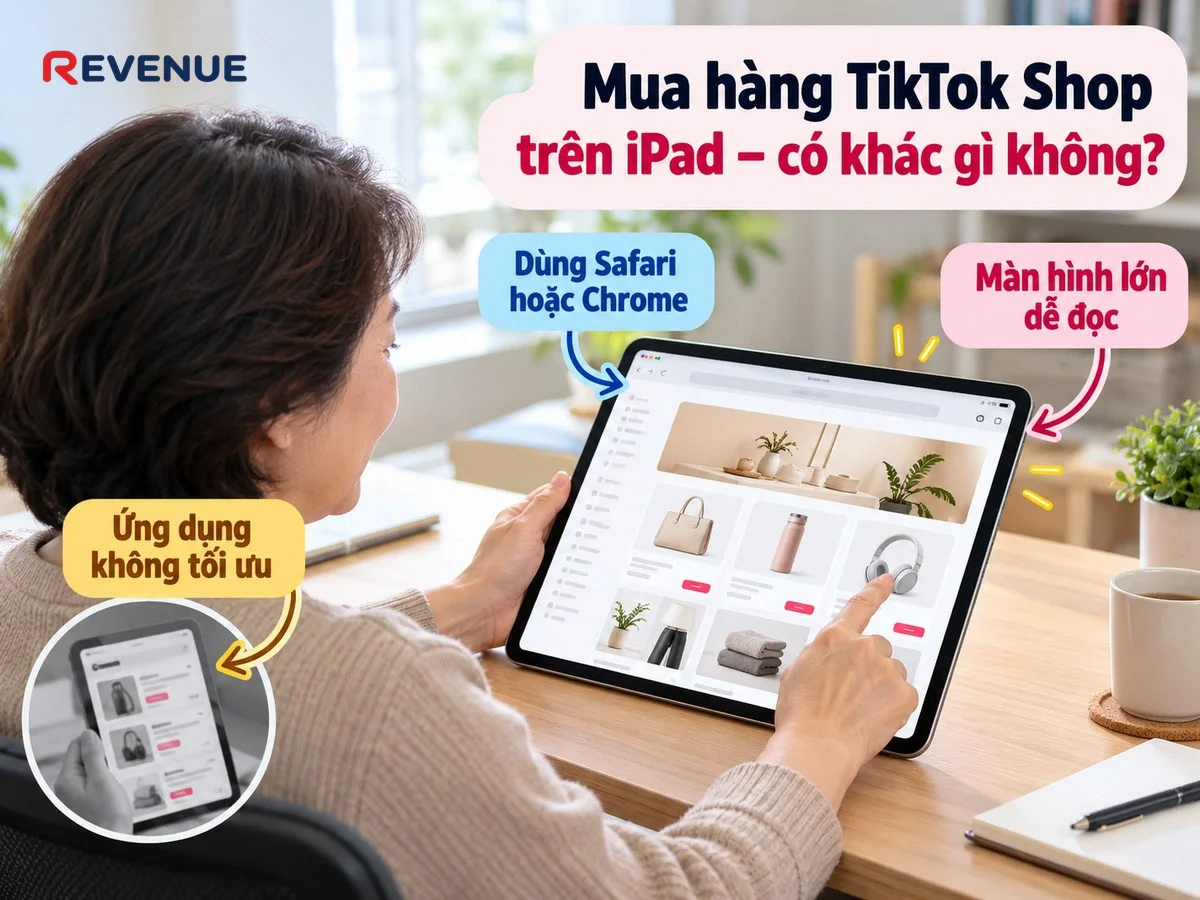 Mua hàng TikTok Shop trên iPad – có khác gì không khi dùng trình duyệt Safari hoặc Chrome để có trải nghiệm mượt mà hơn
