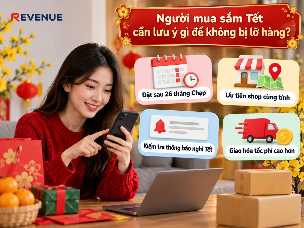 Người mua sắm Tết cần lưu ý gì để không bị lỡ hàng khi đặt sau 26 tháng Chạp