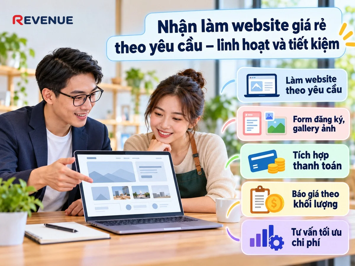 Nhận làm website giá rẻ theo yêu cầu – linh hoạt và tiết kiệm với các gói có sẵn và tuỳ chỉnh riêng