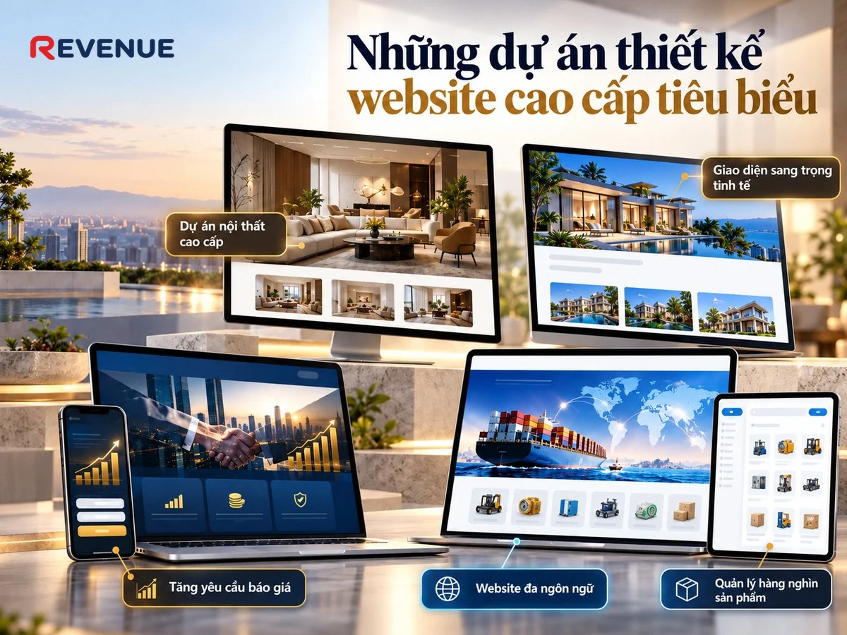 Những dự án thiết kế website cao cấp tiêu biểu của Revenue cho thương hiệu nội thất sang trọng