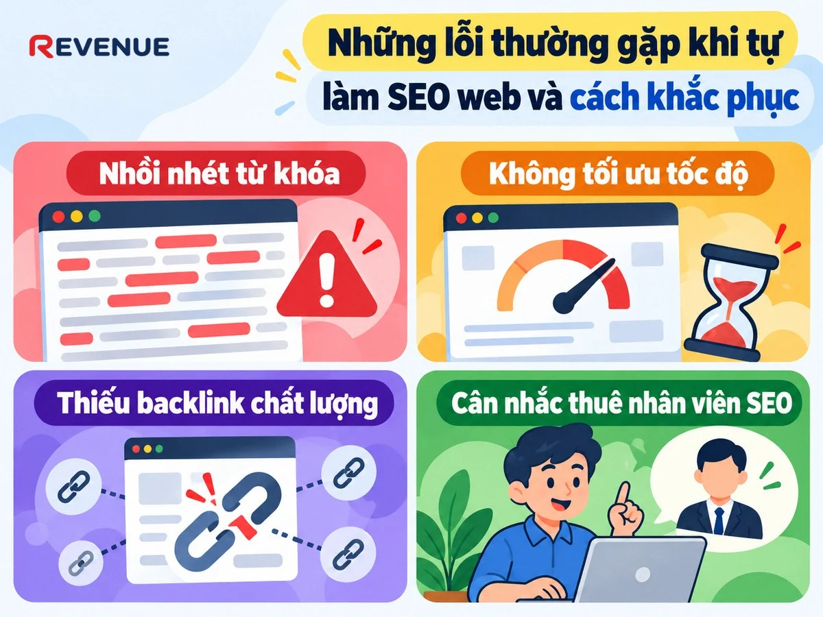 Những lỗi thường gặp khi tự làm SEO web và cách khắc phục