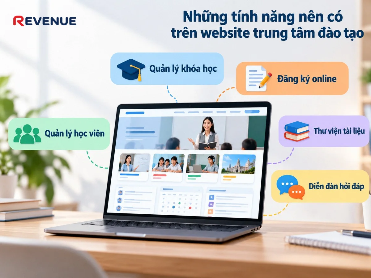 Những tính năng nên có trên website trung tâm đào tạo với quản lý khóa học và đăng ký online