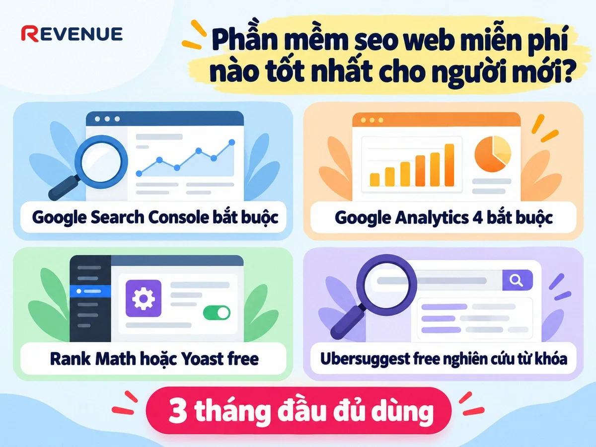 Phần mềm seo web miễn phí nào tốt nhất cho người mới?