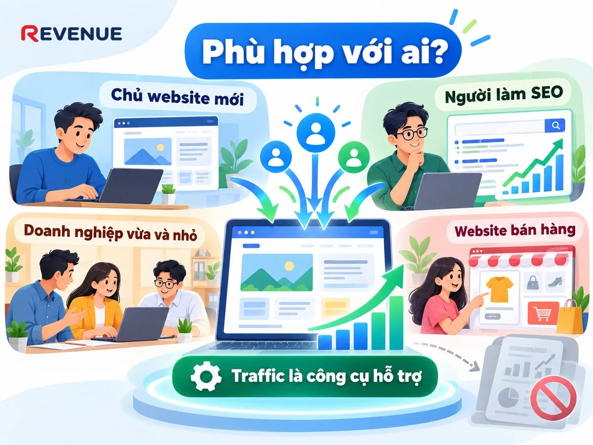 Phù hợp với ai trong dịch vụ traffic: chủ website mới cần tín hiệu truy cập ban đầu