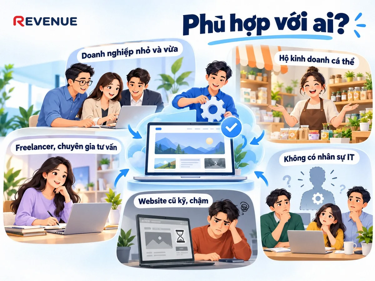 Phù hợp với ai khi không có nhân sự IT và cần website hoàn chỉnh