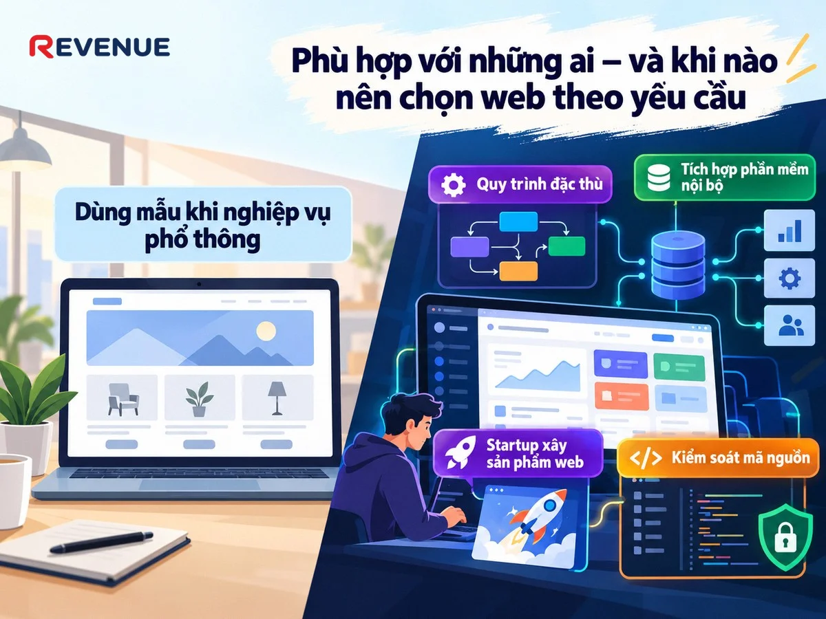 Phù hợp với những ai – và khi nào nên chọn web theo yêu cầu cho doanh nghiệp có quy trình đặc thù