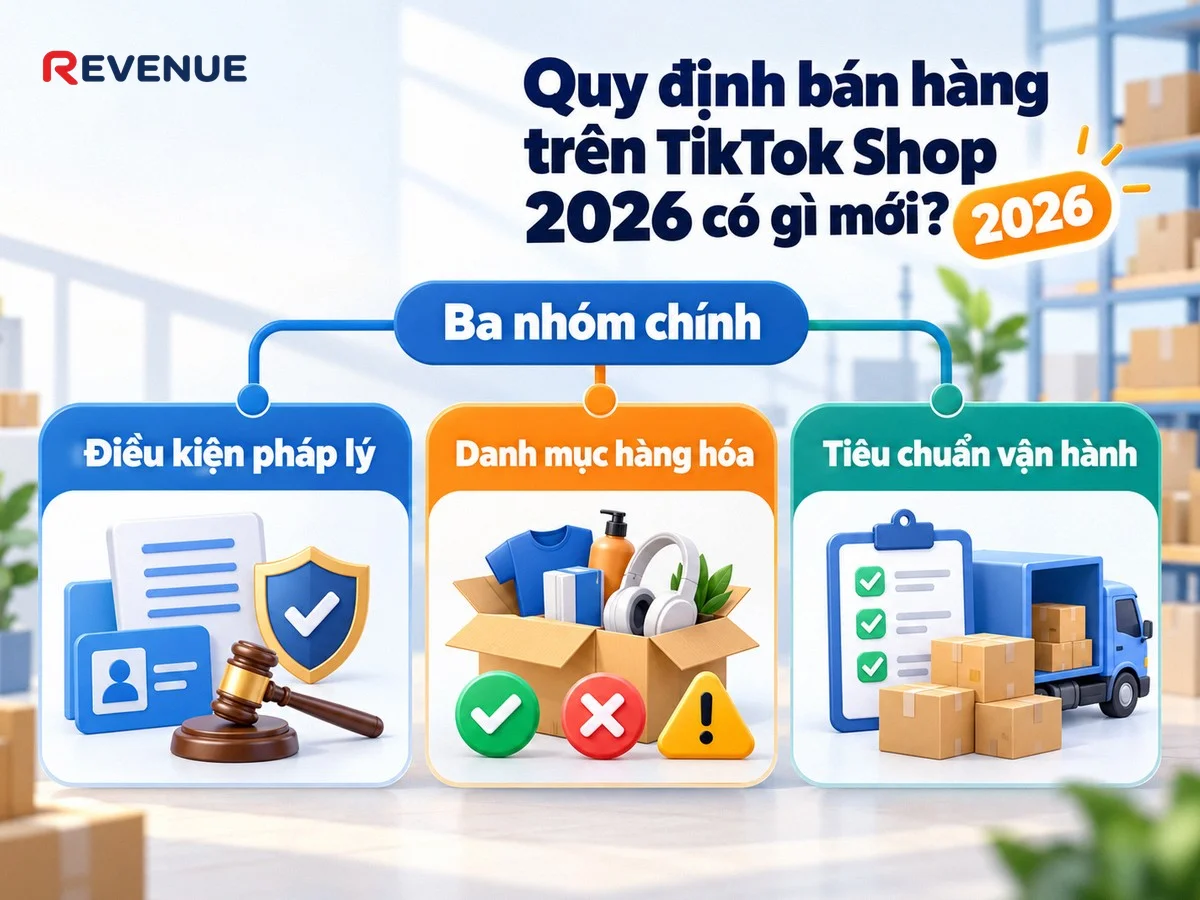 Quy định bán hàng trên TikTok Shop 2026 có gì mới với ba nhóm chính