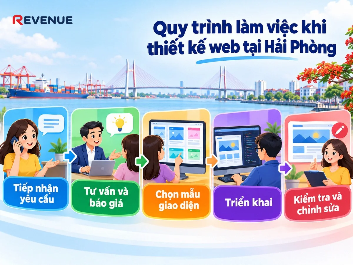 Quy trình làm việc khi thiết kế web tại Hải Phòng chuẩn hóa từng bước