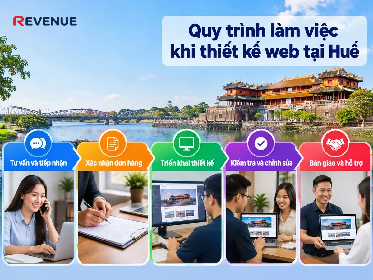 Quy trình làm việc khi thiết kế web tại Huế với tư vấn và tiếp nhận yêu cầu