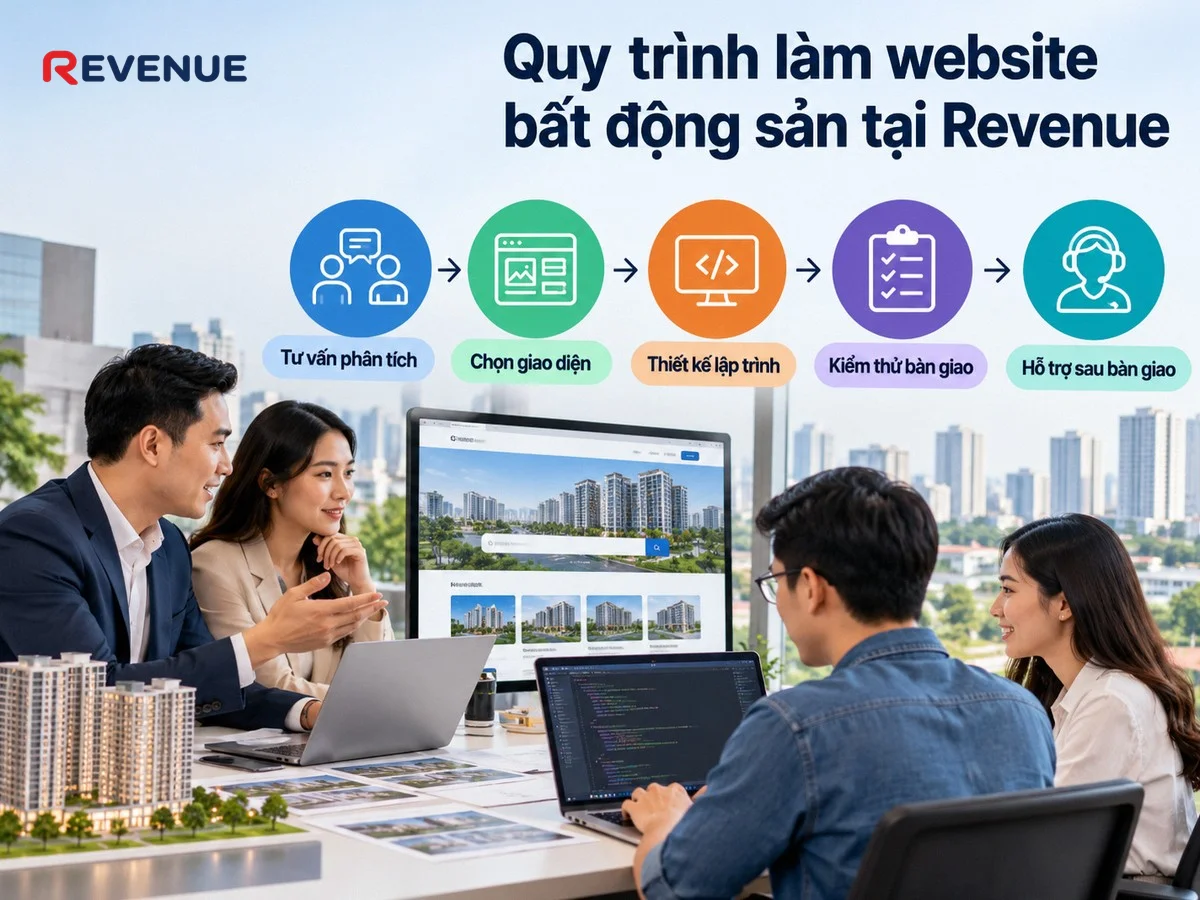 Quy trình làm website bất động sản tại Revenue bài bản và minh bạch