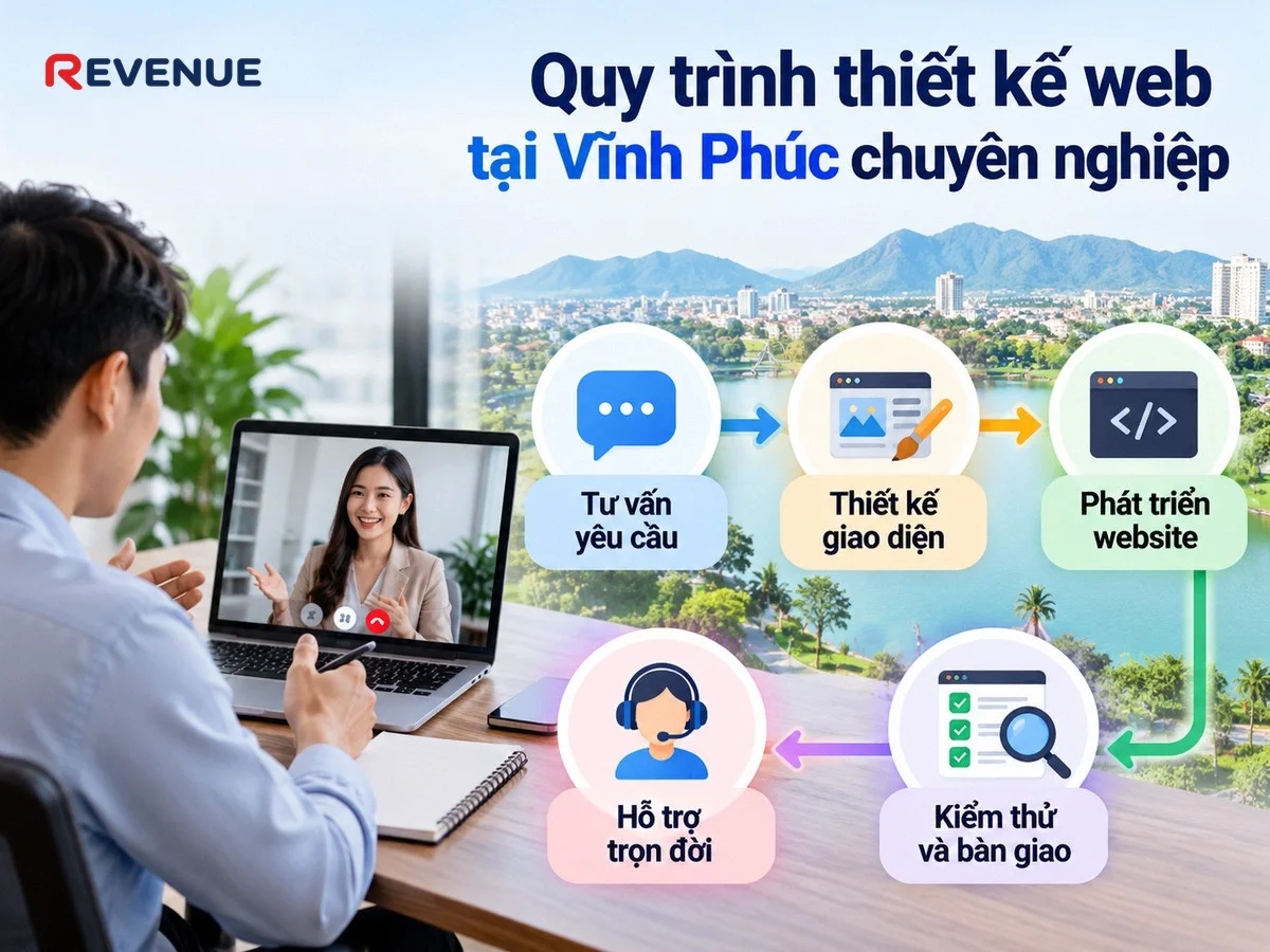 Quy trình thiết kế web tại Vĩnh Phúc chuyên nghiệp với bước tư vấn và thu thập yêu cầu