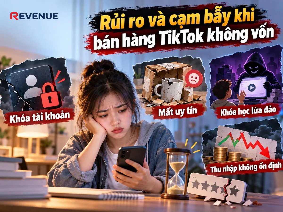 Rủi ro và cạm bẫy khi bán hàng TikTok không vốn: rủi ro chuyển từ tiền sang thời gian và uy tín