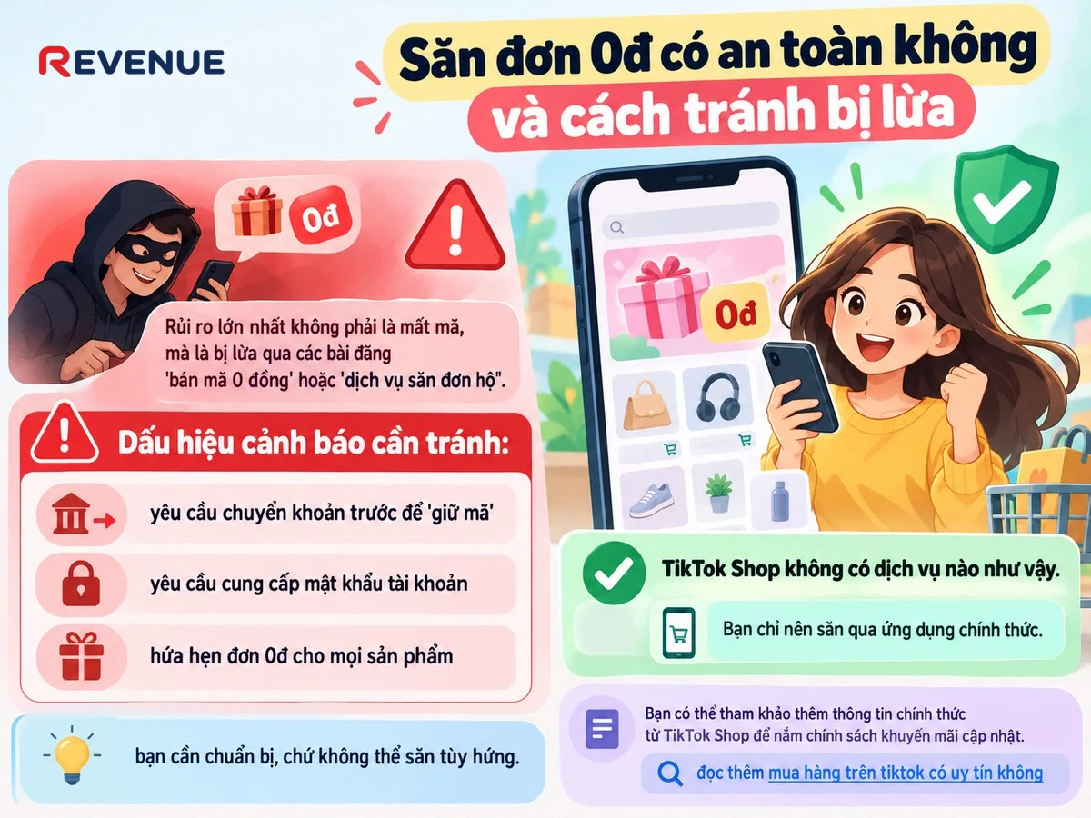 Săn đơn 0đ có an toàn không và cách tránh bị lừa khi đối mặt với các bài đăng bán mã 0 đồng