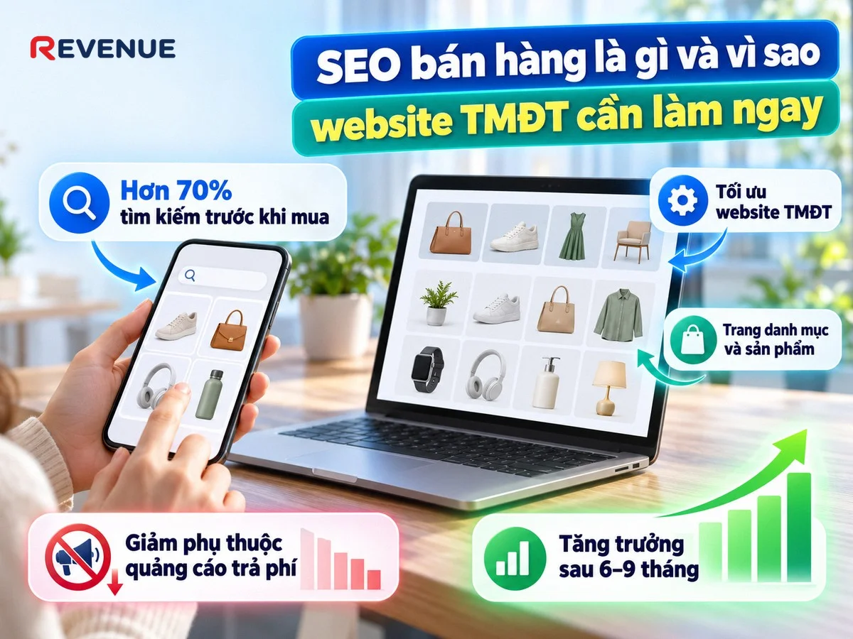 SEO bán hàng là gì và vì sao website TMĐT cần làm ngay để không mất khách vào tay đối thủ