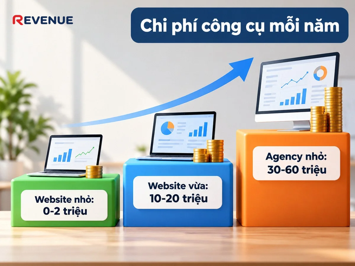 Seo web online: chi phí thực tế cho một năm với mức 0-2 triệu cho website nhỏ