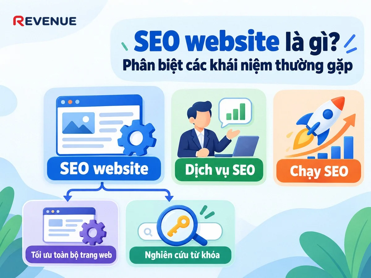 SEO website là gì? Phân biệt các khái niệm thường gặp như dịch vụ SEO và chạy SEO