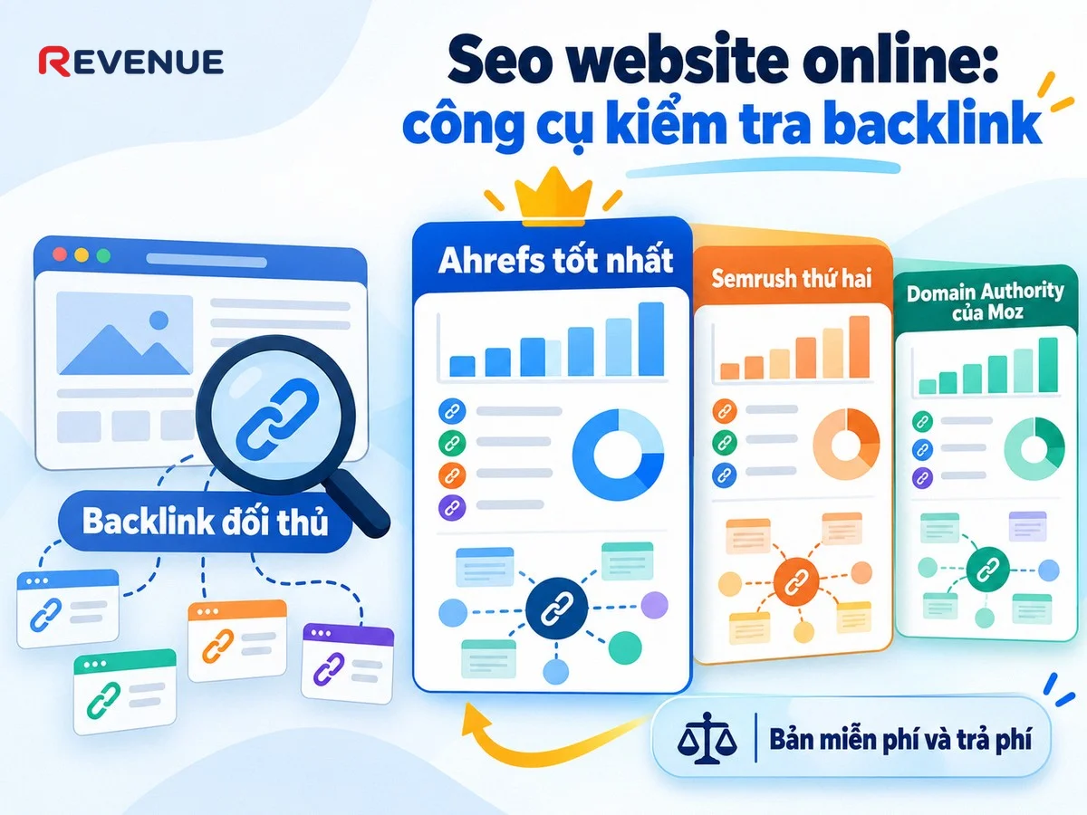 Kiểm tra backlink đối thủ với Ahrefs và Semrush trong Seo website online: công cụ kiểm tra backlink