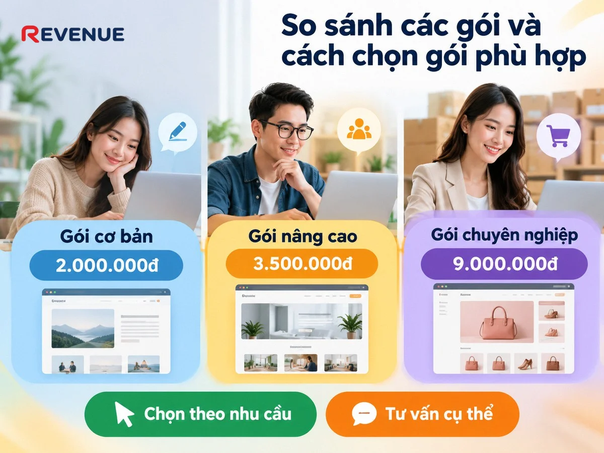 So sánh các gói và cách chọn gói phù hợp theo nhu cầu cá nhân và doanh nghiệp