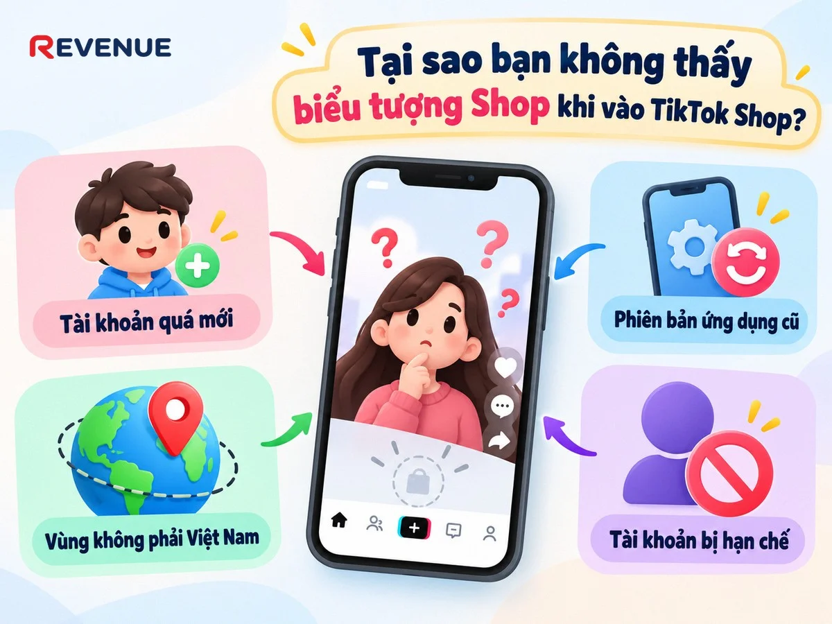 Tại sao bạn không thấy biểu tượng Shop khi vào TikTok Shop: bốn nguyên nhân phổ biến