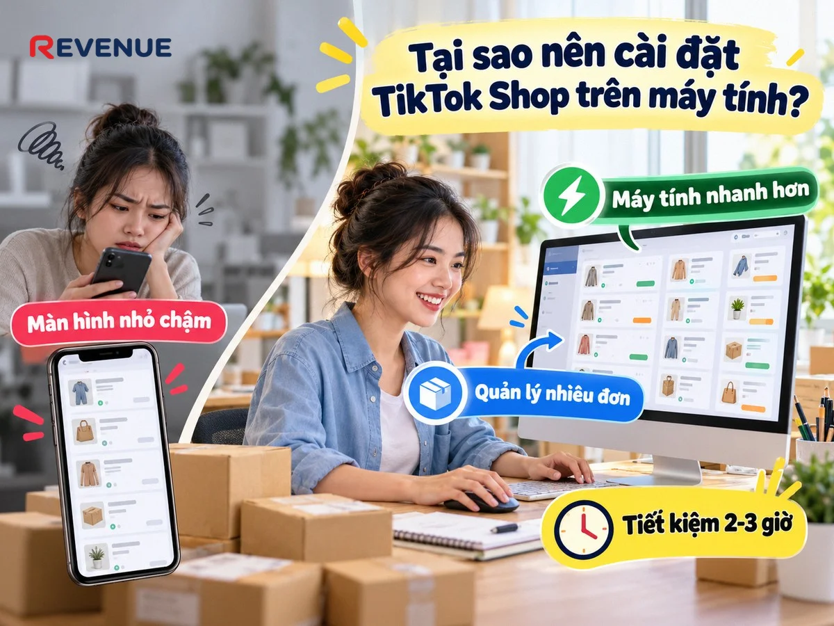 Tại sao nên cài đặt TikTok Shop trên máy tính để quản lý đơn hàng nhanh hơn