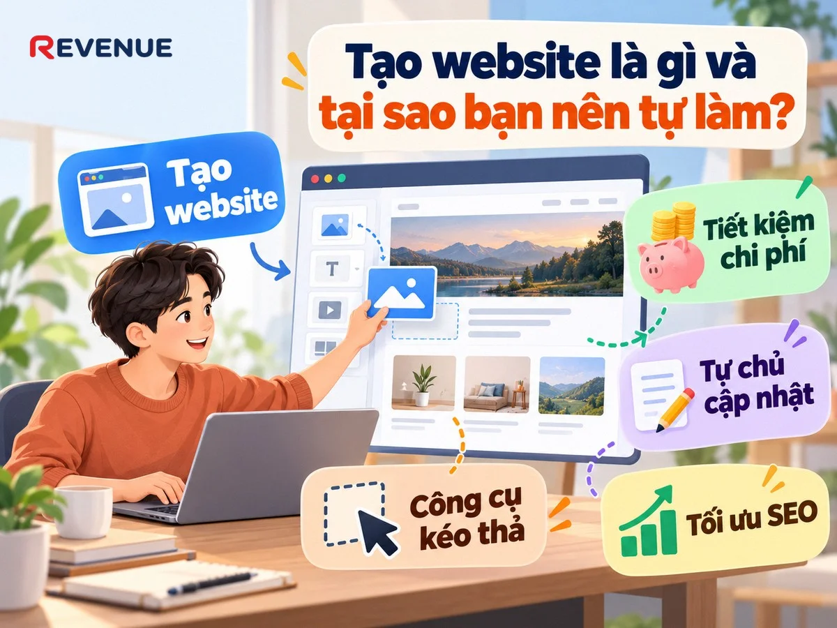 Tạo website là gì và tại sao bạn nên tự làm với các công cụ kéo thả