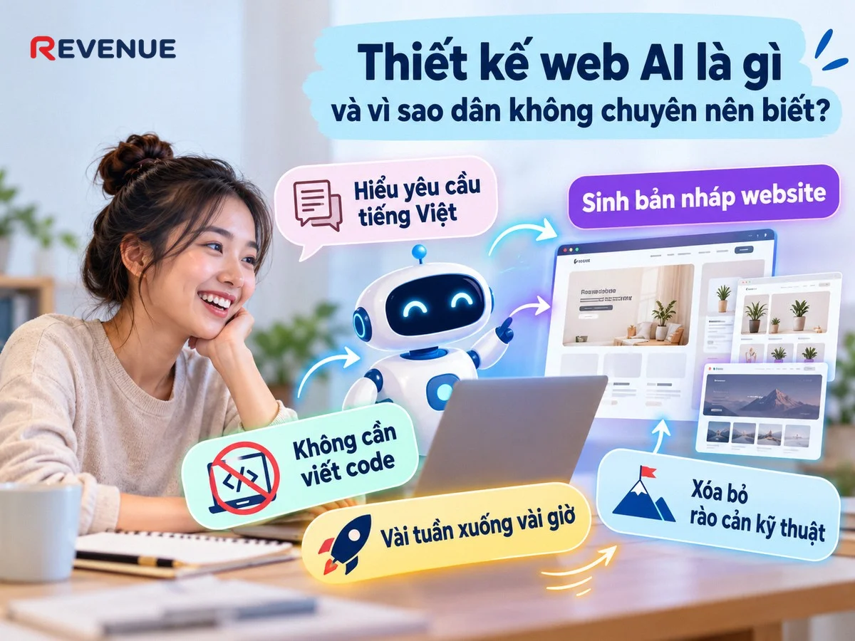Thiết kế web AI là gì và vì sao dân không chuyên nên biết: rào cản kỹ thuật được xóa bỏ