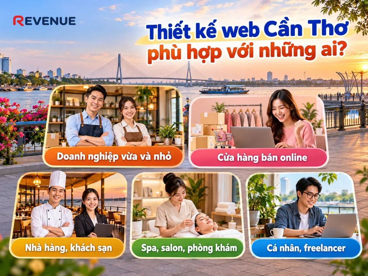 Thiết kế web Cần Thơ phù hợp với những ai — giải pháp cho mọi doanh nghiệp và hộ kinh doanh