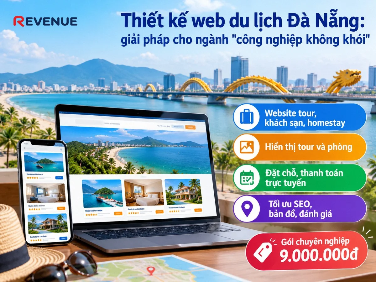 Thiết kế web du lịch Đà Nẵng: giải pháp cho ngành "công nghiệp không khói" với nhiều website cho tour, khách sạn
