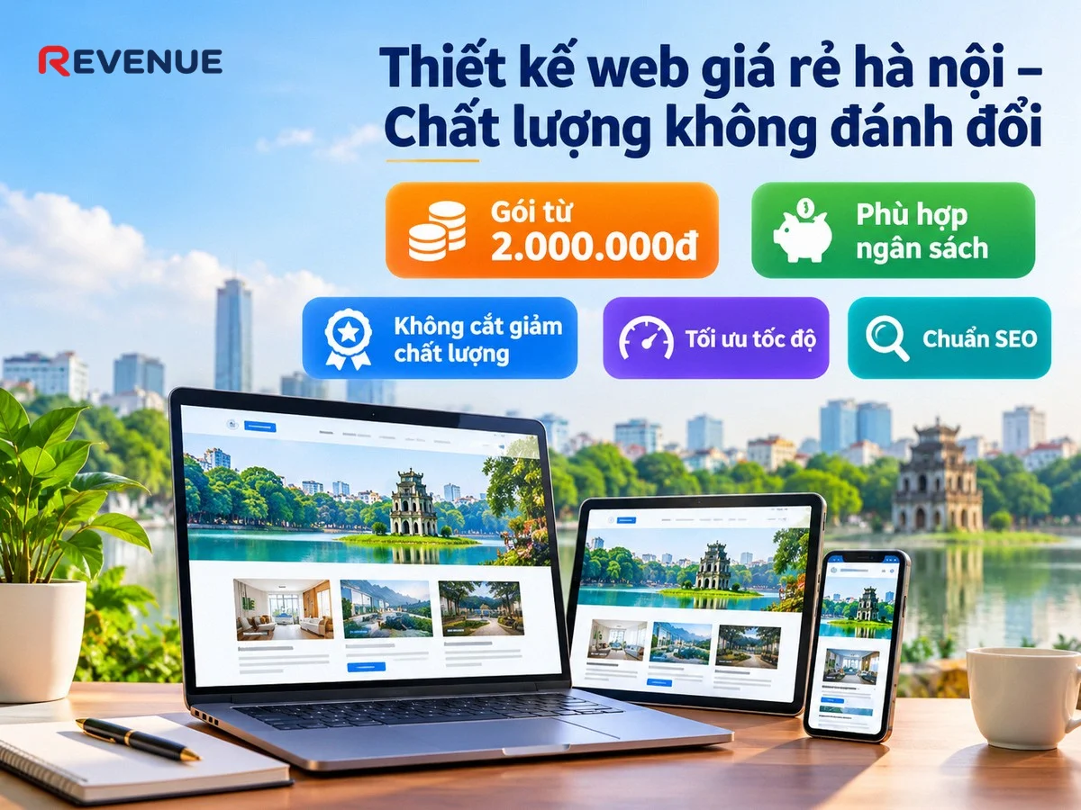 Thiết kế web giá rẻ hà nội – Chất lượng không đánh đổi với gói chỉ từ 2.000.000đ