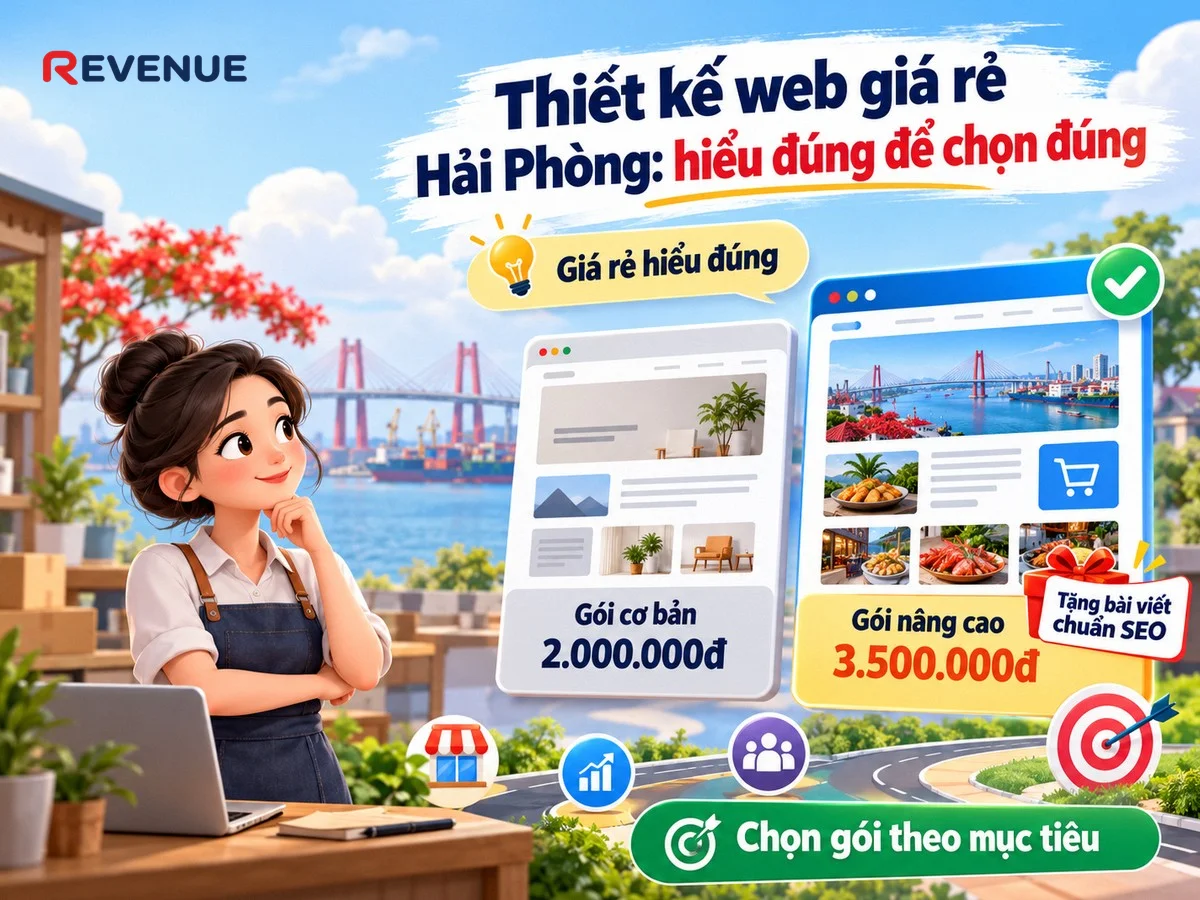 Thiết kế web giá rẻ Hải Phòng: hiểu đúng để chọn đúng gói theo mục tiêu kinh doanh