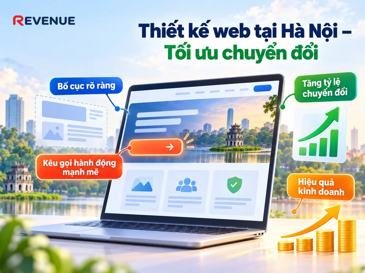 Thiết kế web tại Hà Nội – Tối ưu chuyển đổi với bố cục rõ ràng