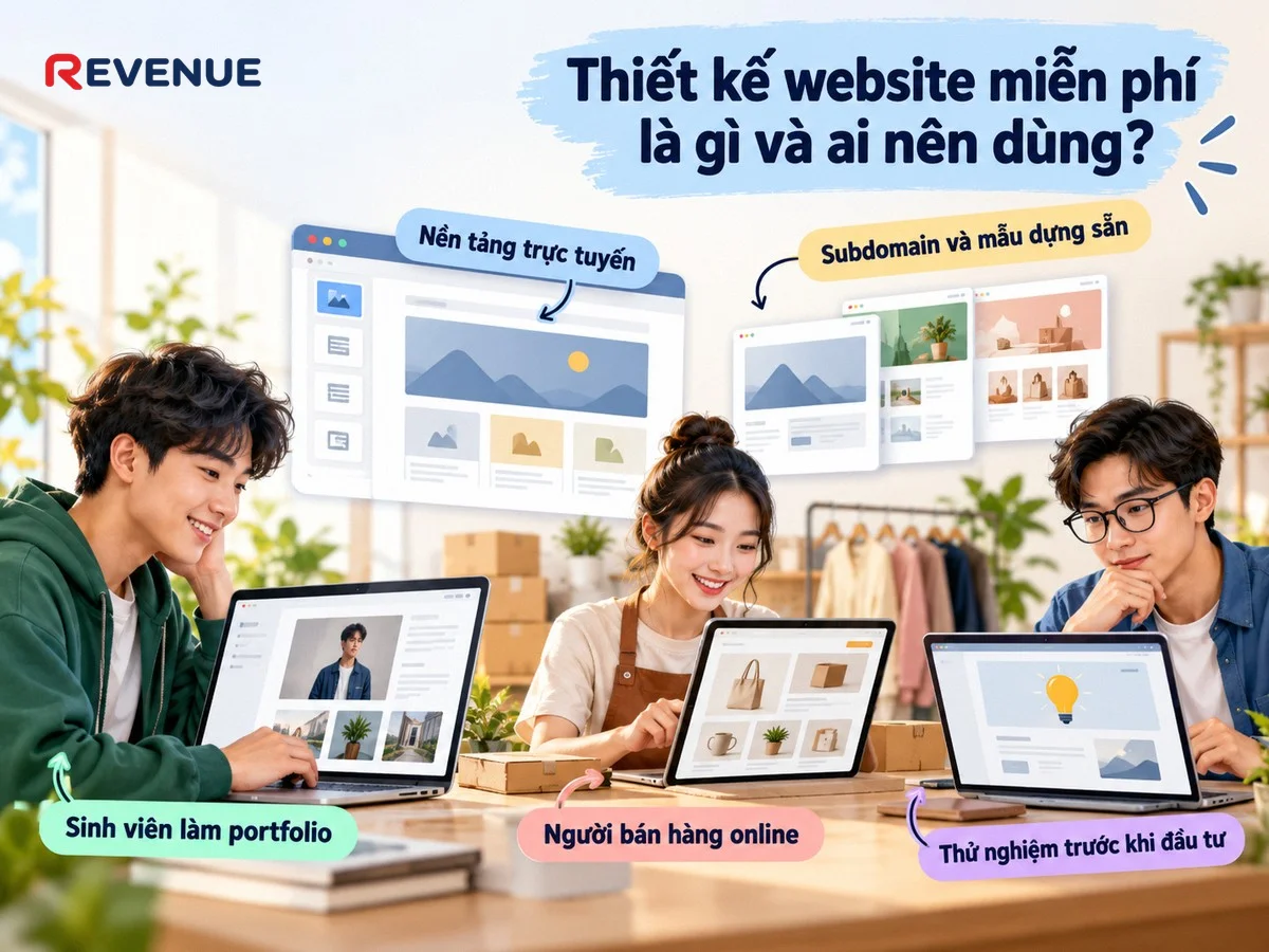 Thiết kế website miễn phí là gì và ai nên dùng với nền tảng trực tuyến cho người mới