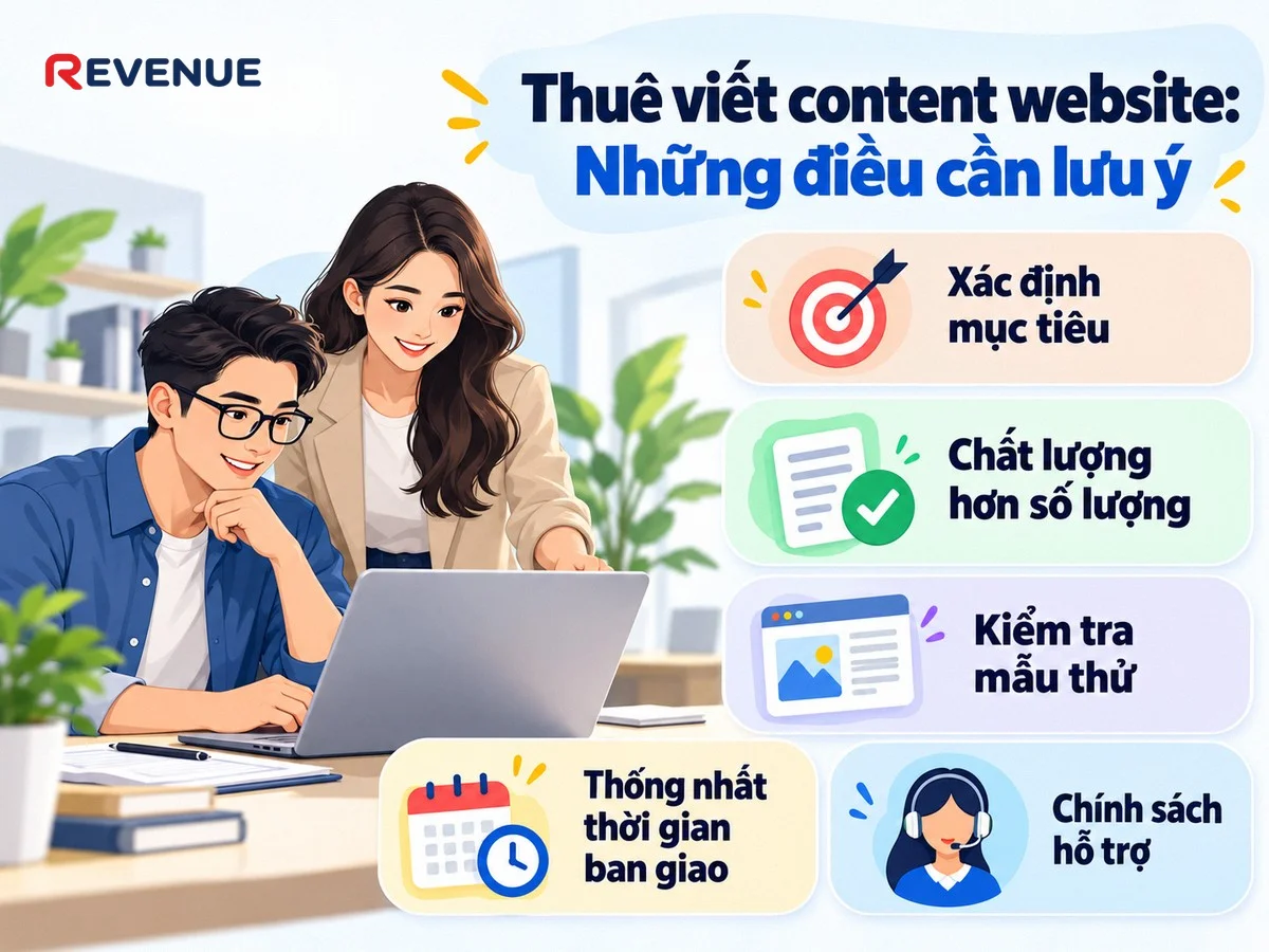 Thuê viết content website: Những điều cần lưu ý về mục tiêu và chất lượng