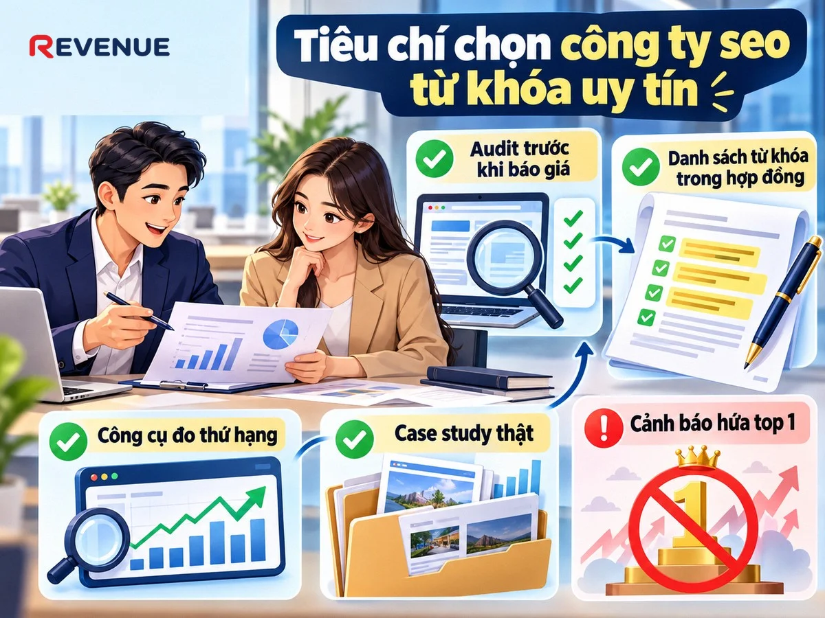 Tiêu chí chọn công ty seo từ khóa uy tín: audit website trước khi báo giá