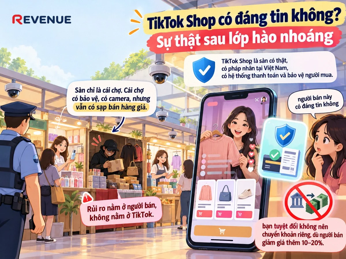 TikTok Shop có đáng tin không? Sự thật sau lớp hào nhoáng về rủi ro nằm ở người bán