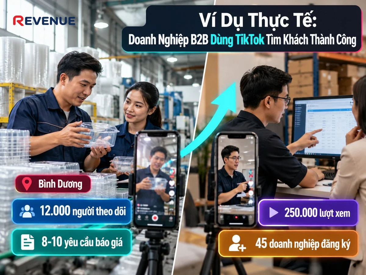 Ví Dụ Thực Tế: Doanh Nghiệp B2B Dùng TikTok Tìm Khách Thành Công