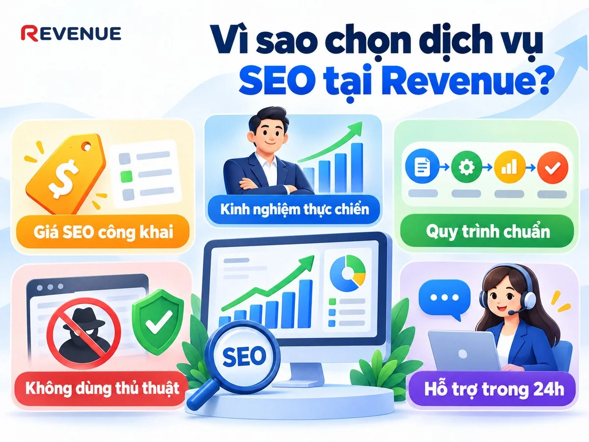 Vì sao chọn dịch vụ SEO tại Revenue với giá SEO công khai và minh bạch