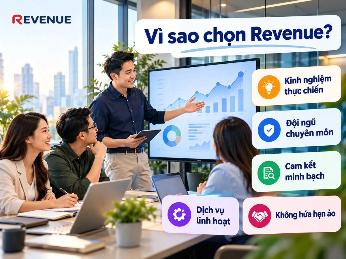 Vì sao chọn Revenue với kinh nghiệm thực chiến đa ngành