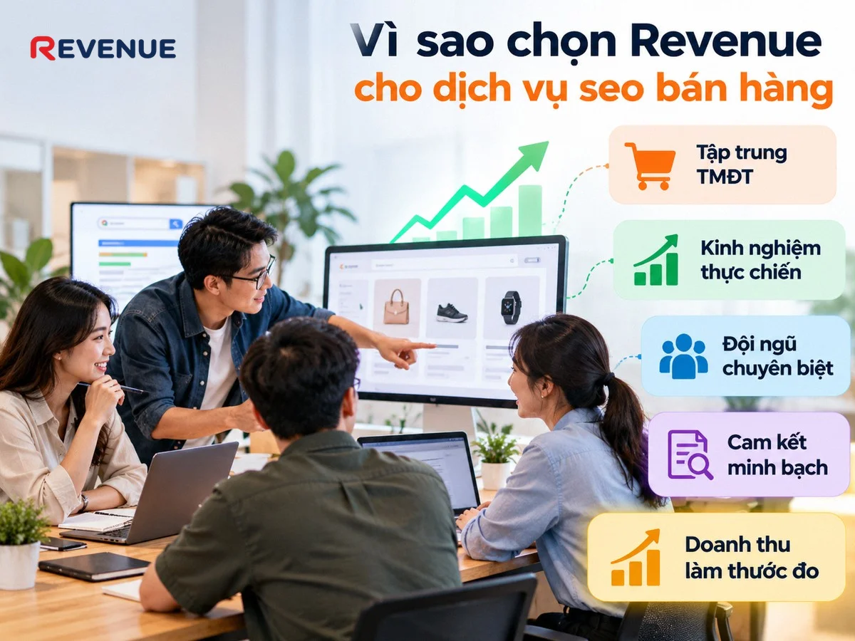 Vì sao chọn Revenue cho dịch vụ seo bán hàng với kinh nghiệm thực chiến TMĐT