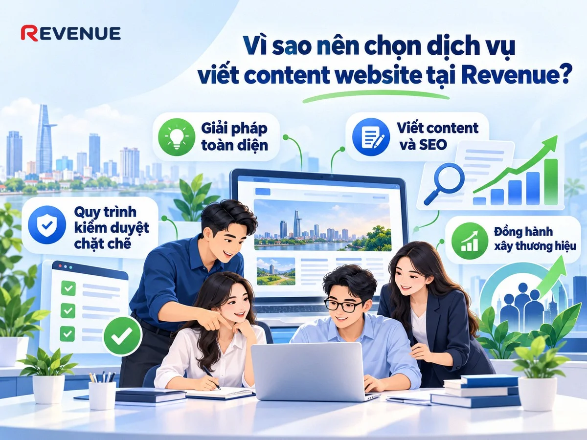 Vì sao nên chọn dịch vụ viết content website tại Revenue với giải pháp digital marketing toàn diện