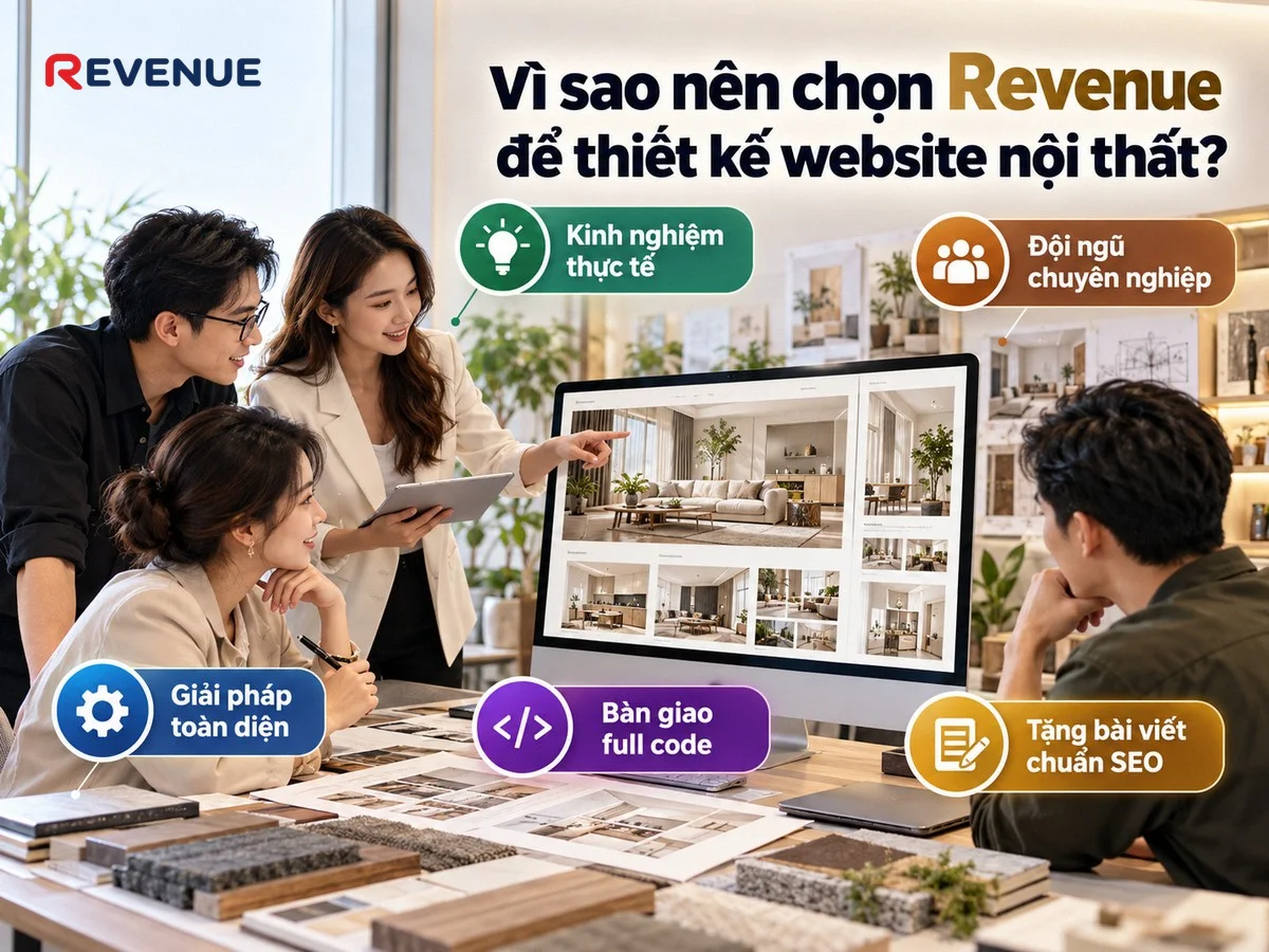Vì sao nên chọn Revenue để thiết kế website nội thất với kinh nghiệm thực tế