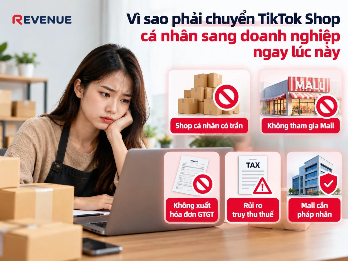 Shop cá nhân có trần giới hạn ở một số hạng mục sản phẩm, vì sao phải chuyển TikTok Shop cá nhân sang doanh nghiệp ngay lúc này