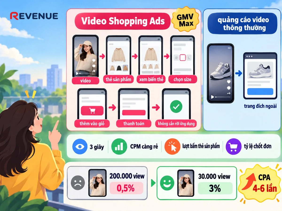 Video Shopping Ads trên TikTok là gì và khác gì quảng cáo thường qua thẻ sản phẩm liên kết catalog