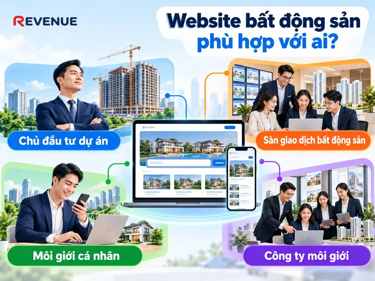 Website bất động sản phù hợp với ai - từ chủ đầu tư đến môi giới cá nhân